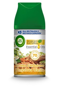 Odświeżacz powietrza Air Wick - drzewo sandałowe, zmysłowa wanilia