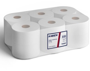 Karen Premium - papier toaletowy JUMBO - celuloza 3w a12 100m (1)